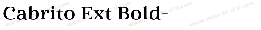 Cabrito Ext Bold字体转换